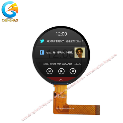 1.8 Inch Round TFT LCD with 360x360 Resolution 85/85/85/85 Free Viewing Angle