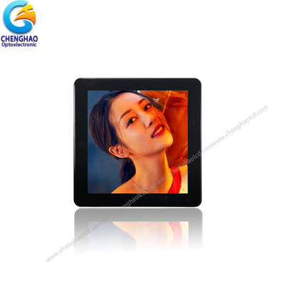 Display TFT cuadrado de efecto negro de 3,95 pulgadas 480x480 TFT LCD con pantalla táctil capacitiva