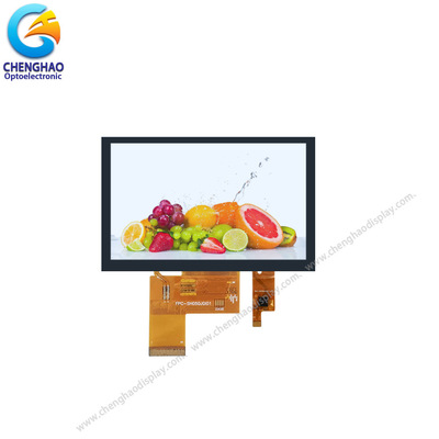 Ángulo de visión libre capacitivo de la pulgada 40pin de la exhibición 5,0 de 800*480 TFT LCD