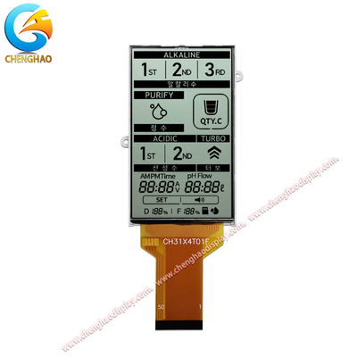 12 O' Clock Vieiwng Ángulo Panel LCD monocromático con conector FPC 150 Cd/M2 Brillo