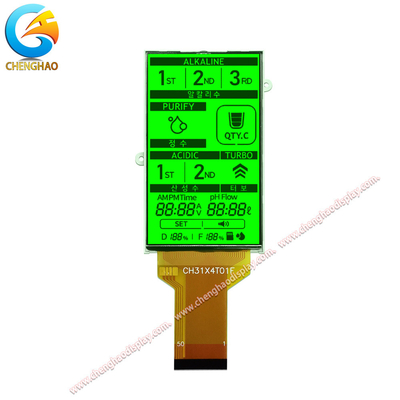 50 pines Panel LCD monocromo FPC 1/4 de trabajo 1/3 método de conducción de sesgo con luz de fondo verde