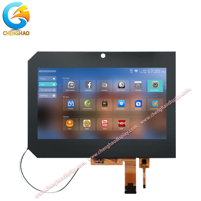 Pantalla capacitiva de cristal líquido LVDS TFT con área de reproducción activa de color de 8 pulgadas