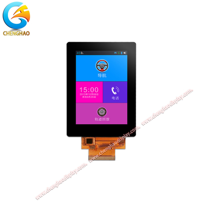 Dirección de visualización de las 6 horas TFT LCD Touch Display 3,5 pulgadas 50 pines