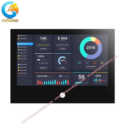 10Display de pantalla táctil LCD de 1 pulgada con resolución 1024x600 con interfaz LVDS