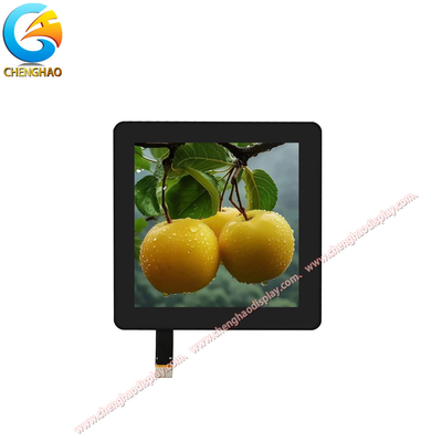 Pantalla LCD médica de 4 pulgadas, toda en negro, 480x480 con interfaz MIPI