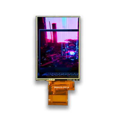 SPI 3,5 pulgadas RTP 280cd/m2 Pantalla LCD resistiva 16 18 bits