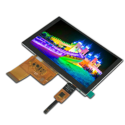 TN Transmisor 800x480 LCD pantalla táctil capacitiva 300cd/m2 luz de fondo LED blanca