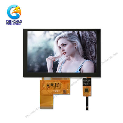Monitor de pantalla táctil LCD de 800x480 5 pulgadas 300cd/m2 con panel capacitivo